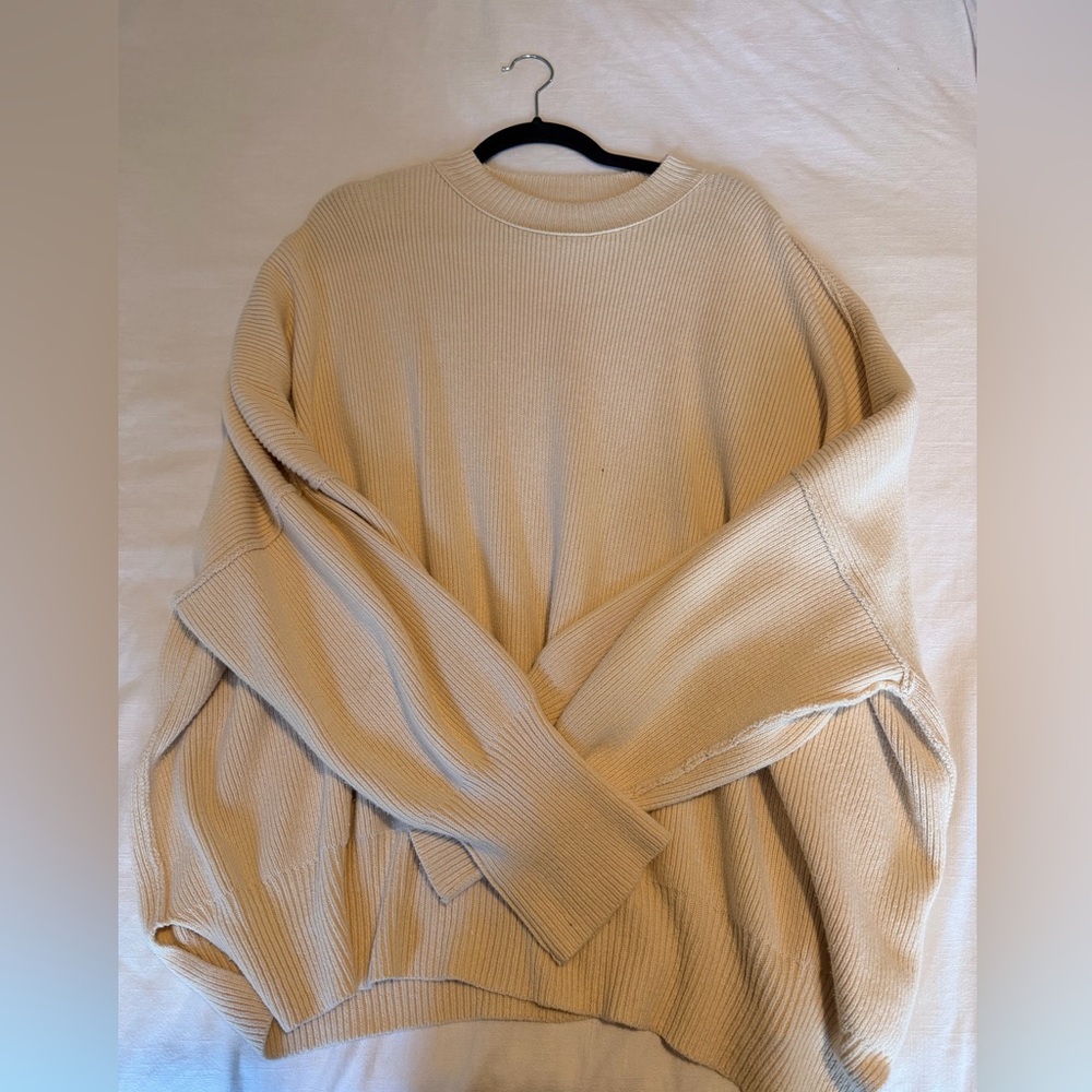 Free People Beige easy street tunic